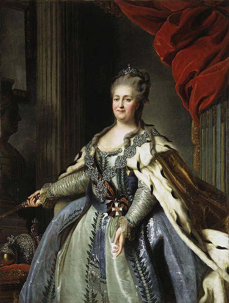 Fyodor Rokotov Portrait of Catherine II of Russia. Germany oil painting art
